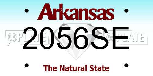 2056SE Arkansas License Plate