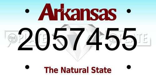 2057455 Arkansas License Plate