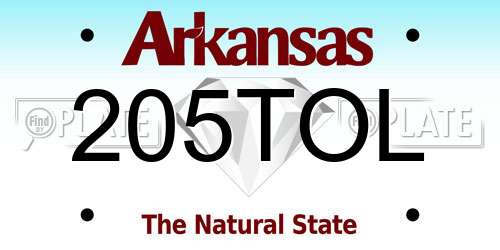 205TOL Arkansas License Plate