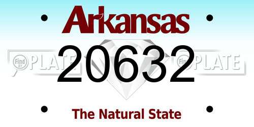 20632 Arkansas License Plate