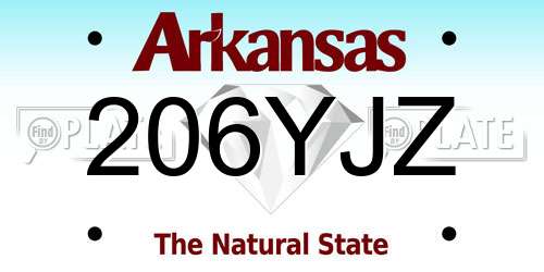 206YJZ Arkansas License Plate