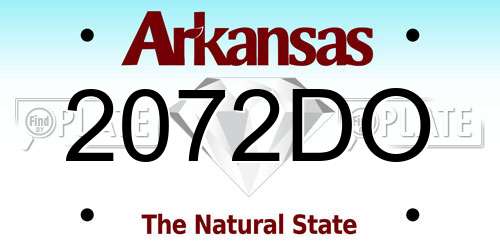 2072DO Arkansas License Plate