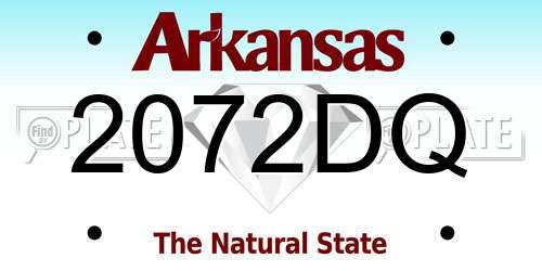 2072DQ Arkansas License Plate