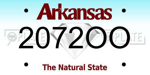 2072OO Arkansas License Plate