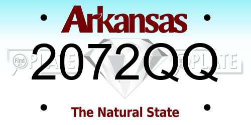 2072QQ Arkansas License Plate