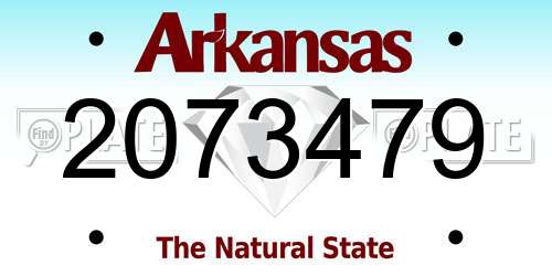 2073479 Arkansas License Plate
