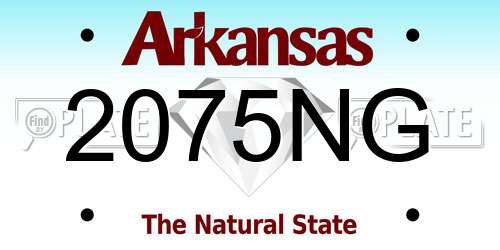 2075NG Arkansas License Plate