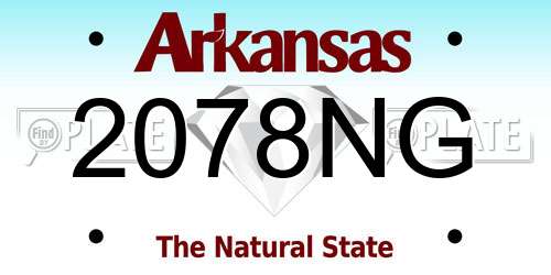2078NG Arkansas License Plate