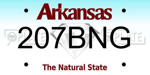 207BNG Arkansas License Plate