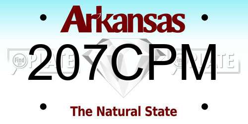 207CPM Arkansas License Plate