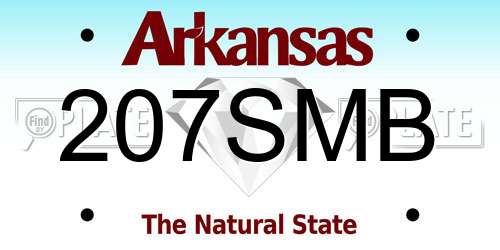 207SMB Arkansas License Plate