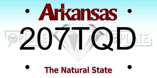 207TQD Arkansas License Plate