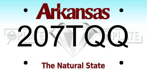 207TQQ Arkansas License Plate