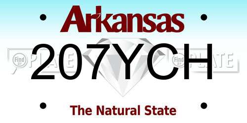 207YCH Arkansas License Plate