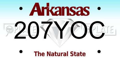 207YOC Arkansas License Plate