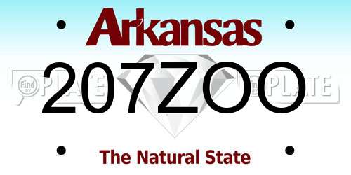 207ZOO Arkansas License Plate
