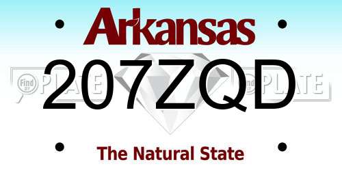 207ZQD Arkansas License Plate