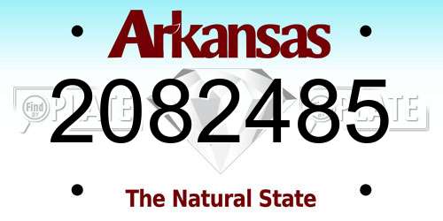 2082485 Arkansas License Plate