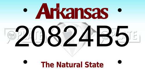 20824B5 Arkansas License Plate