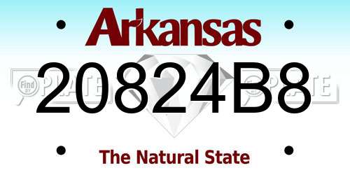 20824B8 Arkansas License Plate
