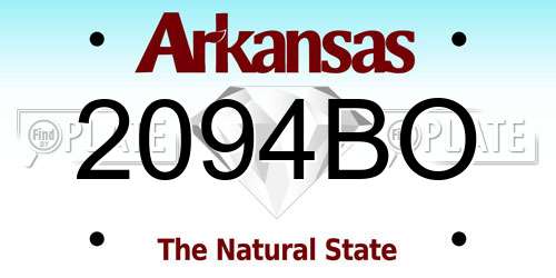 2094BO Arkansas License Plate