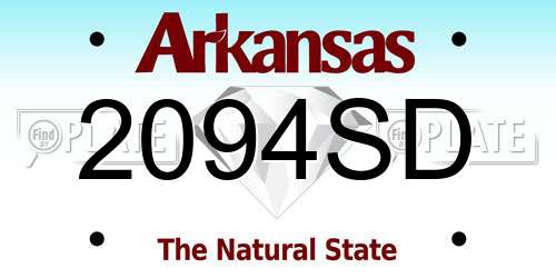 2094SD Arkansas License Plate