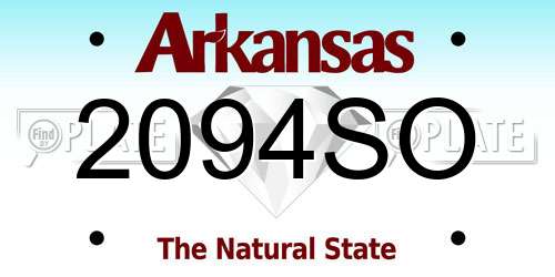 2094SO Arkansas License Plate