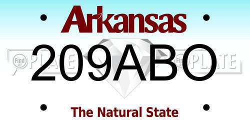 209ABO Arkansas License Plate