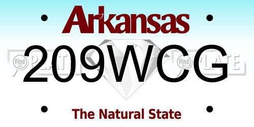 209WCG Arkansas License Plate