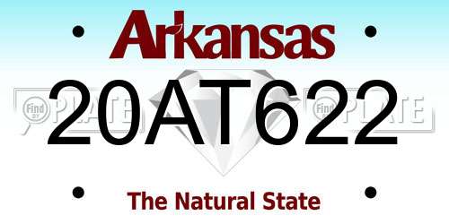 20AT622 Arkansas License Plate