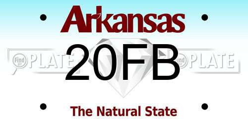 20FB Arkansas License Plate