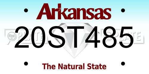 20ST485 Arkansas License Plate