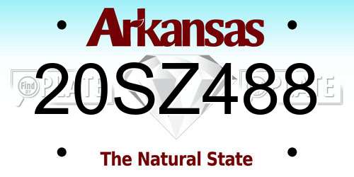 20SZ488 Arkansas License Plate