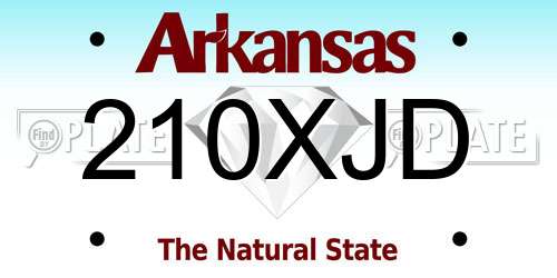 210XJD Arkansas License Plate