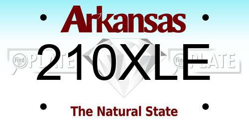 210XLE Arkansas License Plate