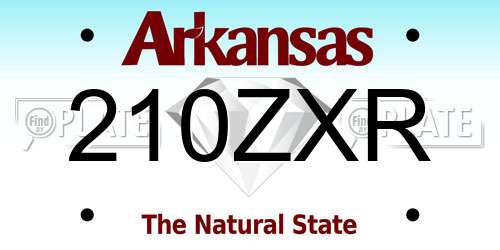 210ZXR Arkansas License Plate