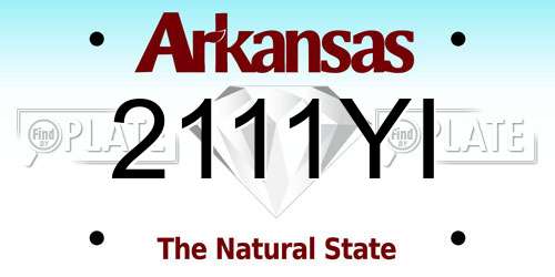 2111YI Arkansas License Plate