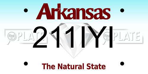 211IYI Arkansas License Plate
