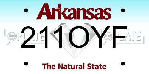 211OYF Arkansas License Plate