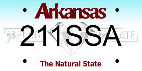 211SSA Arkansas License Plate