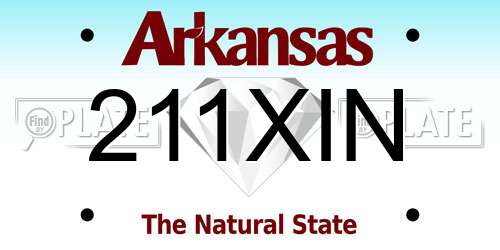 211XIN Arkansas License Plate