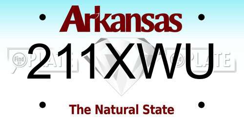 211XWU Arkansas License Plate