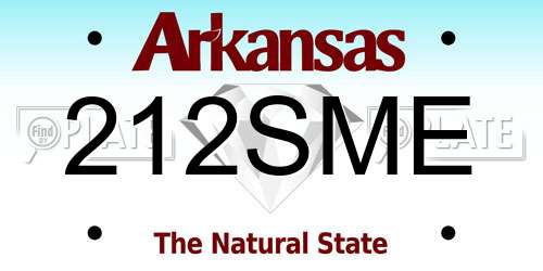 212SME Arkansas License Plate