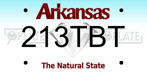 213TBT Arkansas License Plate
