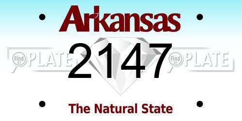 2147 Arkansas License Plate