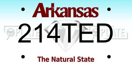 214TED Arkansas License Plate