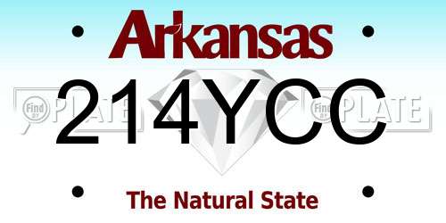 214YCC Arkansas License Plate