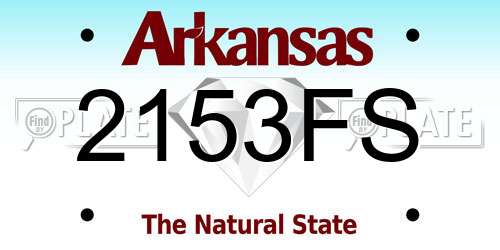 2153FS Arkansas License Plate