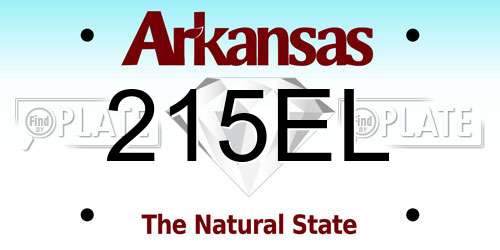 215EL Arkansas License Plate