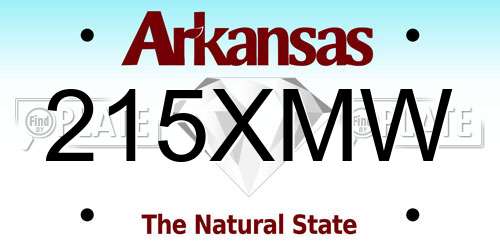 215XMW Arkansas License Plate